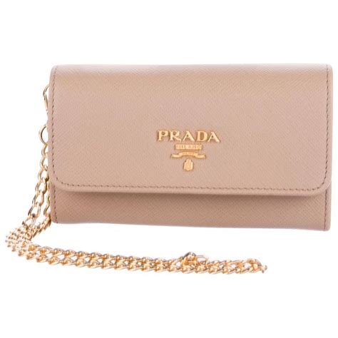 prada clutch nude chain|Prada clutch.